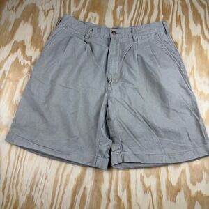 Cambridge Classics Mens 32 Tan Linen Blend Pleated Cuffed Shorts old money